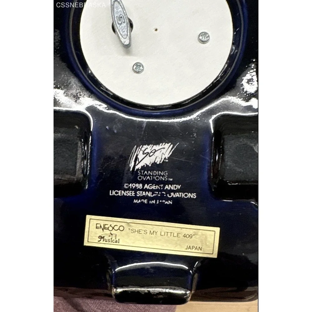Enesco 1988 Agent Andy Wind Up Musical Mustang Car‎ Plays